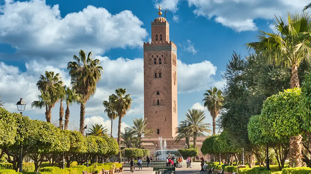 Marrakech travel blog featuring Jemaa el-Fnaa square at night